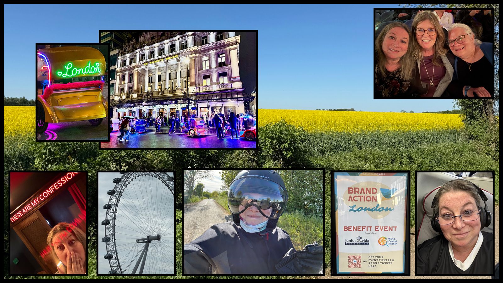 A collage of photos from Julie Katz's trip to London for INTA 2026