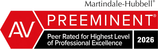 Martindale-Hubbell AV Preeminent 2026 rating badge